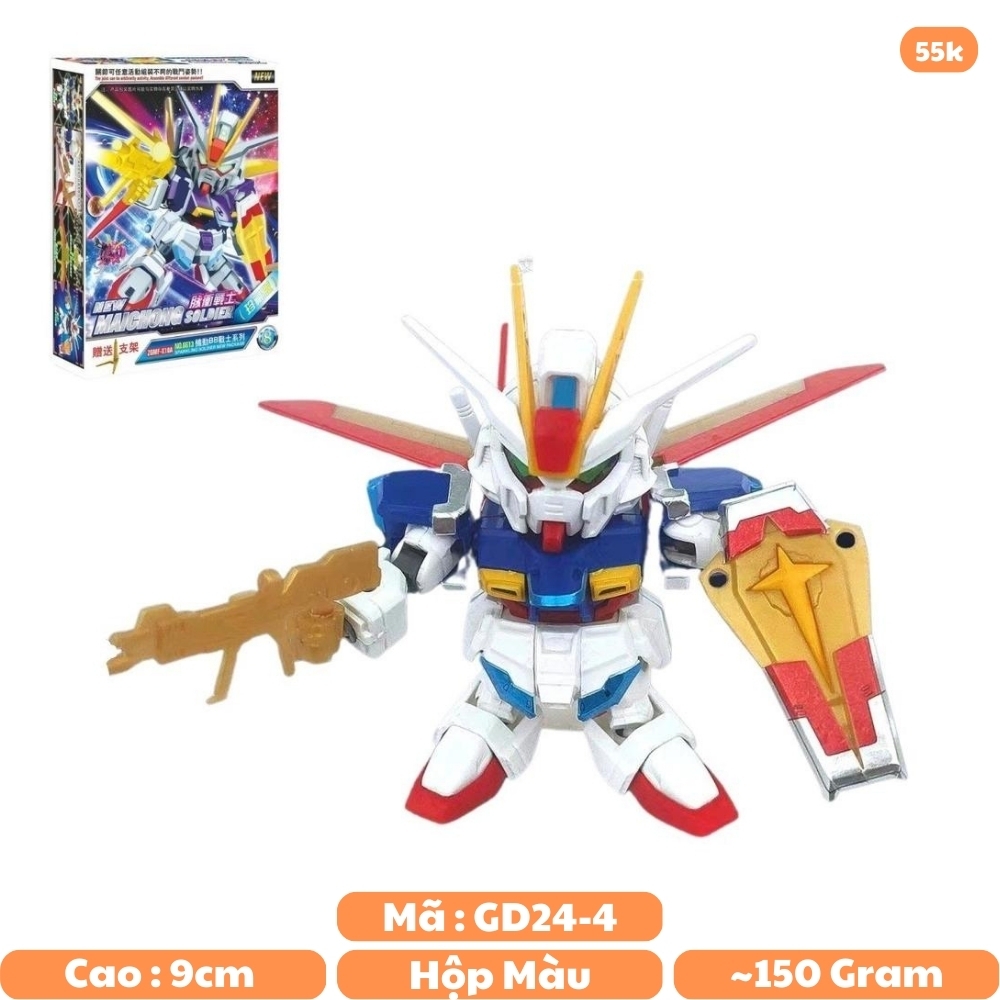 Đồ chơi trẻ em - Hộp đồ chơi lắp ghép Robot - GundamSD Gundam MAICHONG - Cao 9cm - nặng 100gram - Có hộp màu - Sku : 6613-8 - ( Vat : DC1 ) - K23-T4-S2
