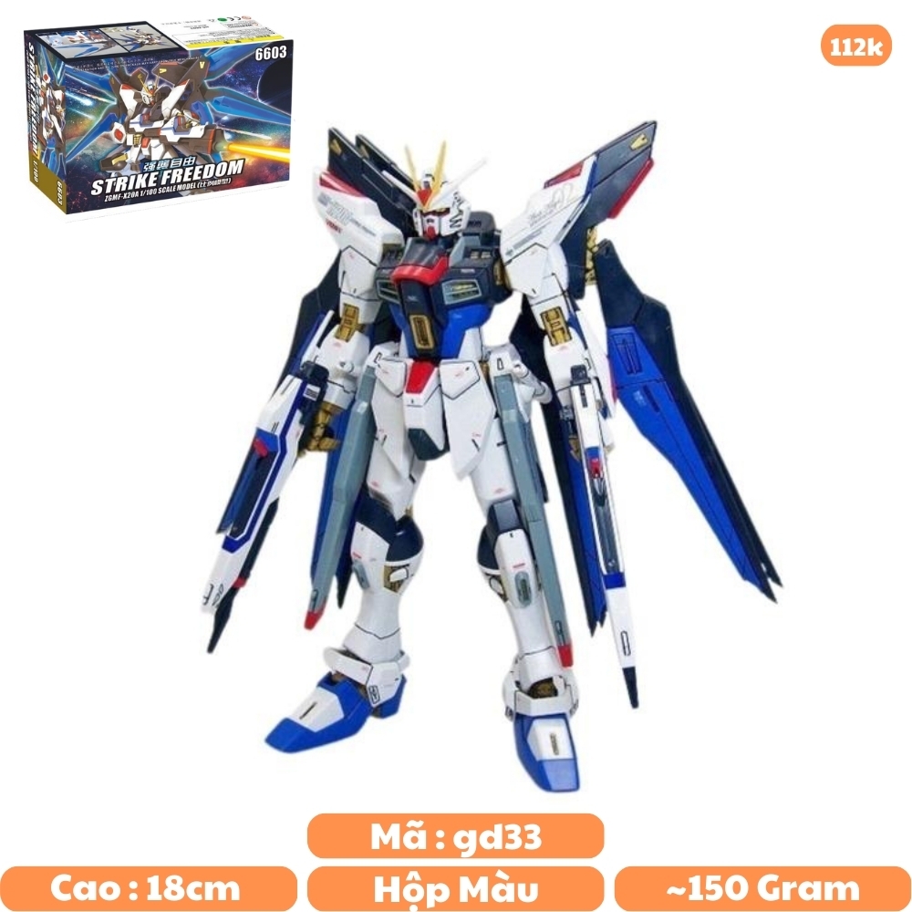 Mô hình GundamXG Gundam MOBILE FREEDOOM - Cao 18cm - nặng 150gram - có BOX : Box màu - SKU : 00-34 - Figure Gundam - Có hộp màu -  ( VAT :  006-01-60 )-K23-T4-S11
