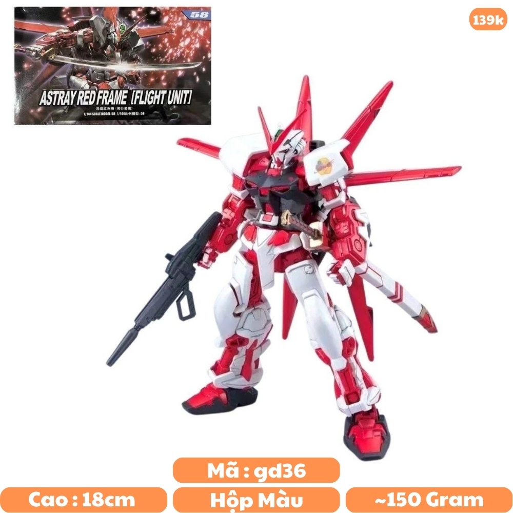 Mô hình GundamXG Gundam ASTRAY RED FRAME - Cao 18cm - nặng 150gram - Có Box : box màu - SKU : 58 - Figure Gundam - Có hộp màu - SKU : gd36 ( VAT 006-01-90 )