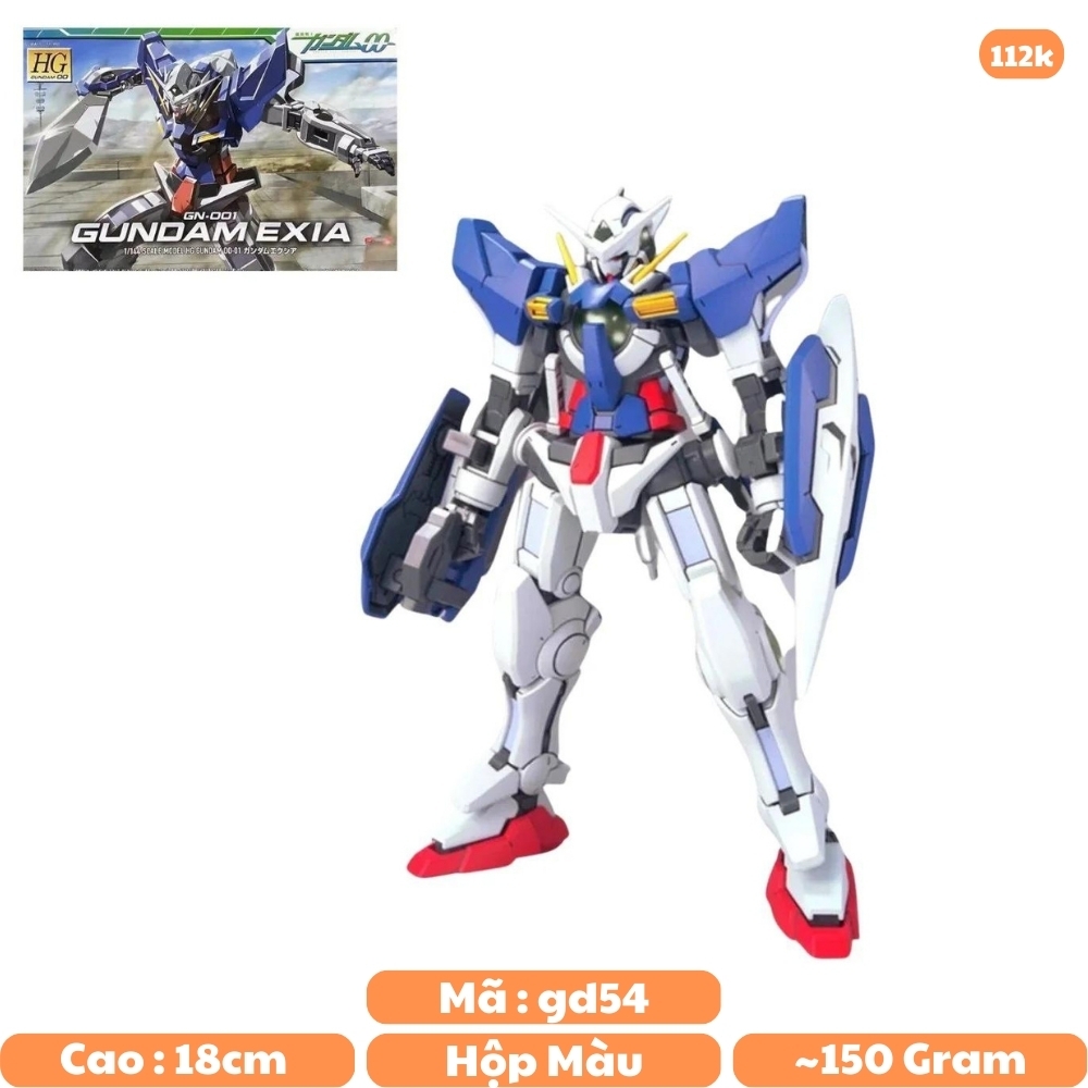 Đồ chơi trẻ em - Hộp đồ chơi lắp ghép Robot -GundamXG Gundam EXIA , hàng cao cấp - Cao 18cm - nặng 150gram - Có hộp màu - SKU: 00-01 - (VAT: 006-01-60) - K11-T4-S5