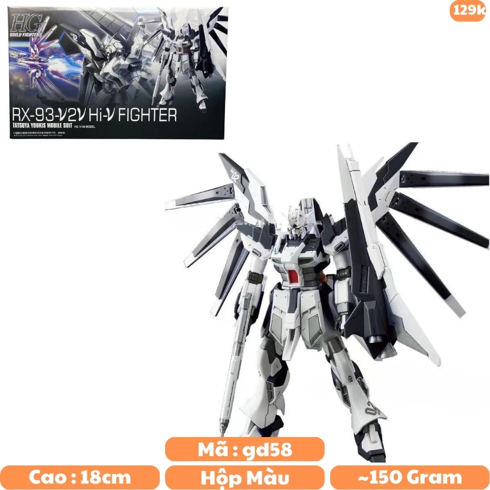 Đồ chơi trẻ em - Hộp đồ chơi lắp ghép Robot - Gundam XG Gundam RX -93 FIGHTER Đen - cao 18cm - nặng 150gram - Sku : XF-02B - ( Vat : 006-01-90 ) - K26-T4-S11