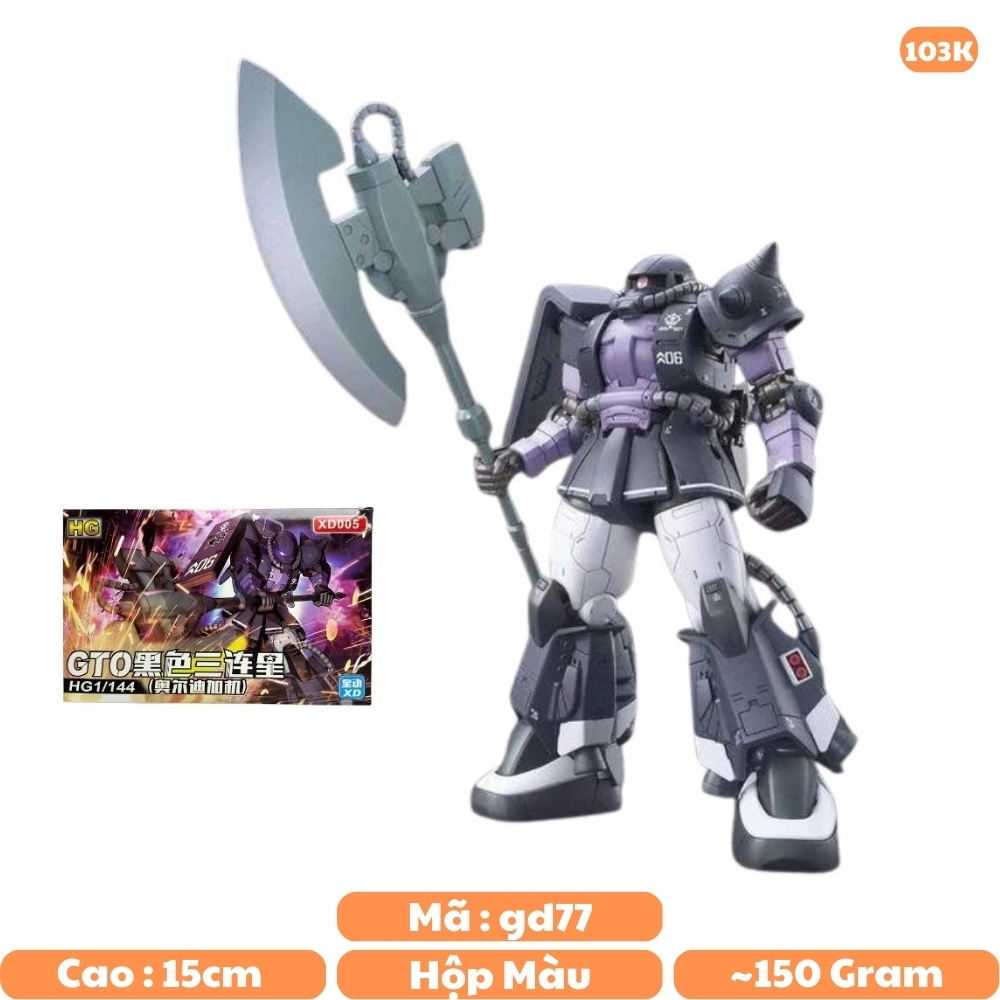 Đồ chơi trẻ em - Hộp đồ chơi lắp ghép Robot - Gundam MS-06R-1A ZAKU II ORTEGA CUSTOM (GUNDAM THE ORIGIN) (HG - 1/144) Cao 17cm - nặng 150gram - Figure Gundam - Có hộp màu Sku : XD005 - ( Vat :  006-01-60 ) - K25-T4-S2