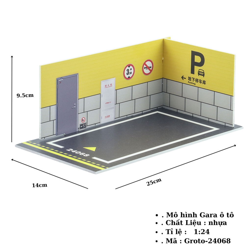 Gara oto 1:24 SKU : Groto ( VAT : 003-10-40 ) - K142-T3-S4-5