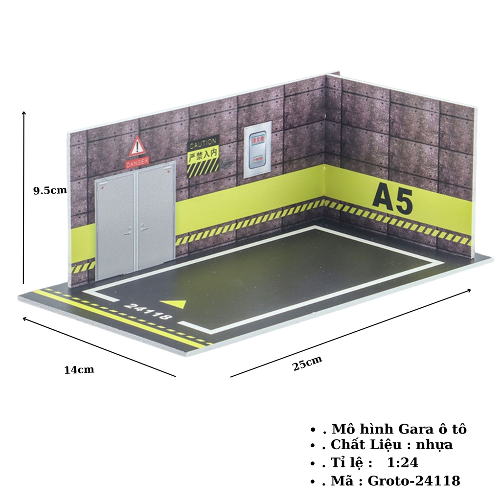 Gara oto 1:24 SKU : Groto ( VAT : 003-10-40 ) - K142-T3-S4-5