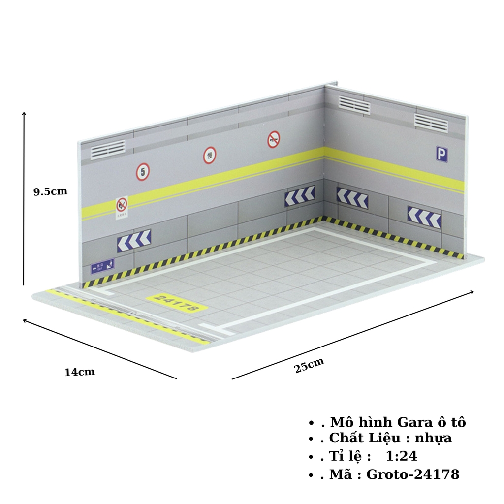 Gara oto 1:24 SKU : Groto ( VAT : 003-10-40 ) - K142-T3-S4-5
