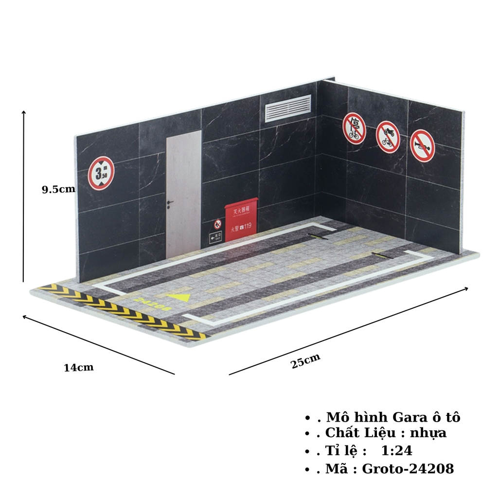 Gara oto 1:24 SKU : Groto ( VAT : 003-10-40 ) - K142-T3-S4-5