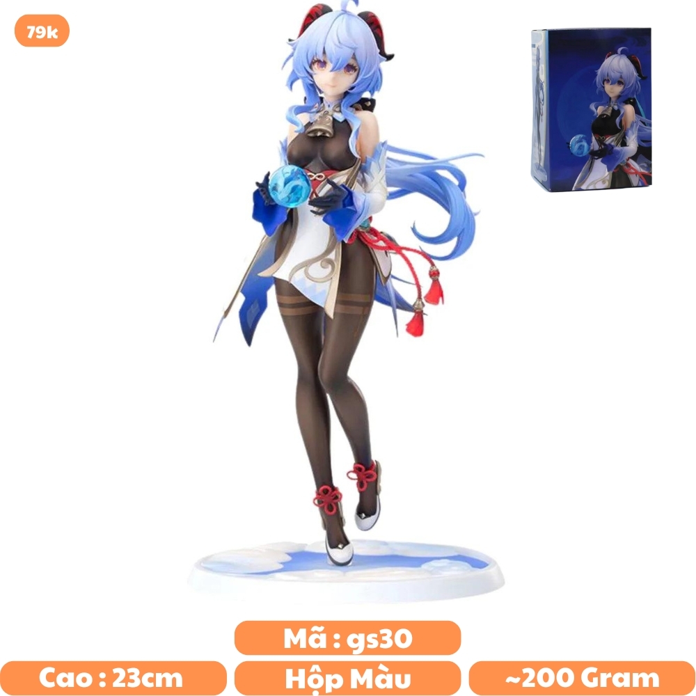 Mô Hình Genshin Impact Ganyu chiến đấu siêu đẹp - ganyu - Cao 23cm - nặng 200gram - Figure  Genshin Impact - Có Hộp màu - N1-K32-T3-S3