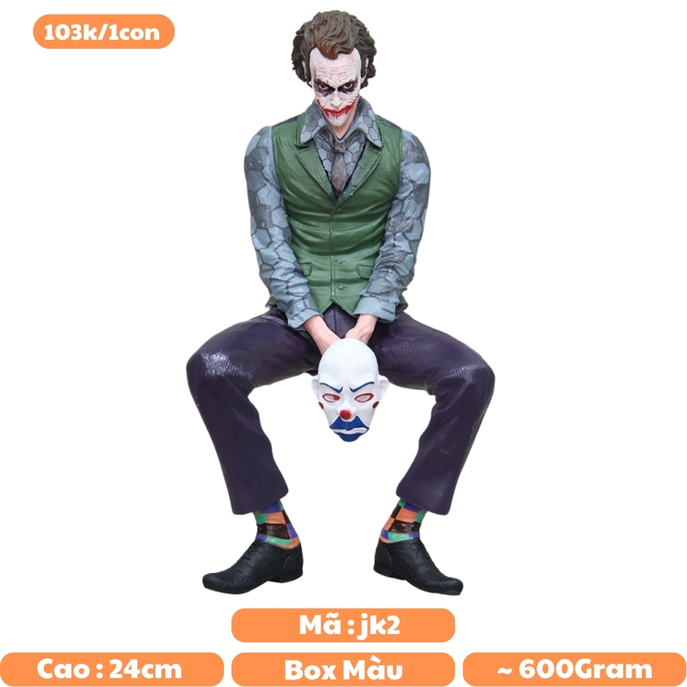 Mô hình DC COMICS Joker ngồi - Cao 24cm - nặng 600gram - DC COMICS - Bọc Túi - Box màu - K61-T1-S7