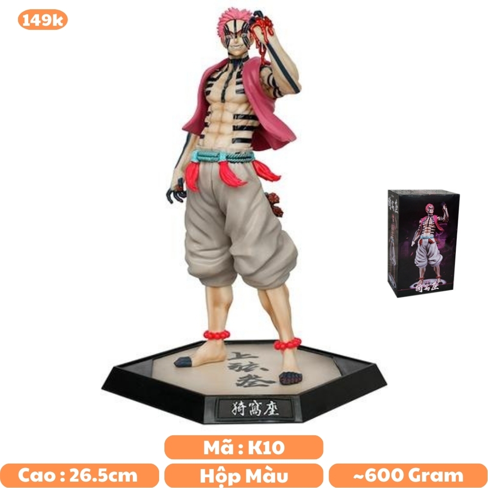 Hàng loại 1 -Mô Hình Kimetsu No Yaiba Thượng tam akaza dáng đứng siêu ngầu - Cao 26,5cm - nặng 600gram - Figure Thanh gươm diệt quỷ - Có Vỏ Hộp màu - N4-K3-BL1 - N1-K15-T1-S2