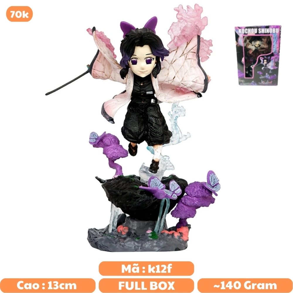 Mô Hình Kimetsu No Yaiba Shinobu G5 chiến đấu - Cao 13cm - rộng 10cm - nặng 144Gram - Phụ kiện : Kiếm - Figure Thanh gươm diệt quỷ - Có Vỏ Hộp màu - N1-K44-T4-S1