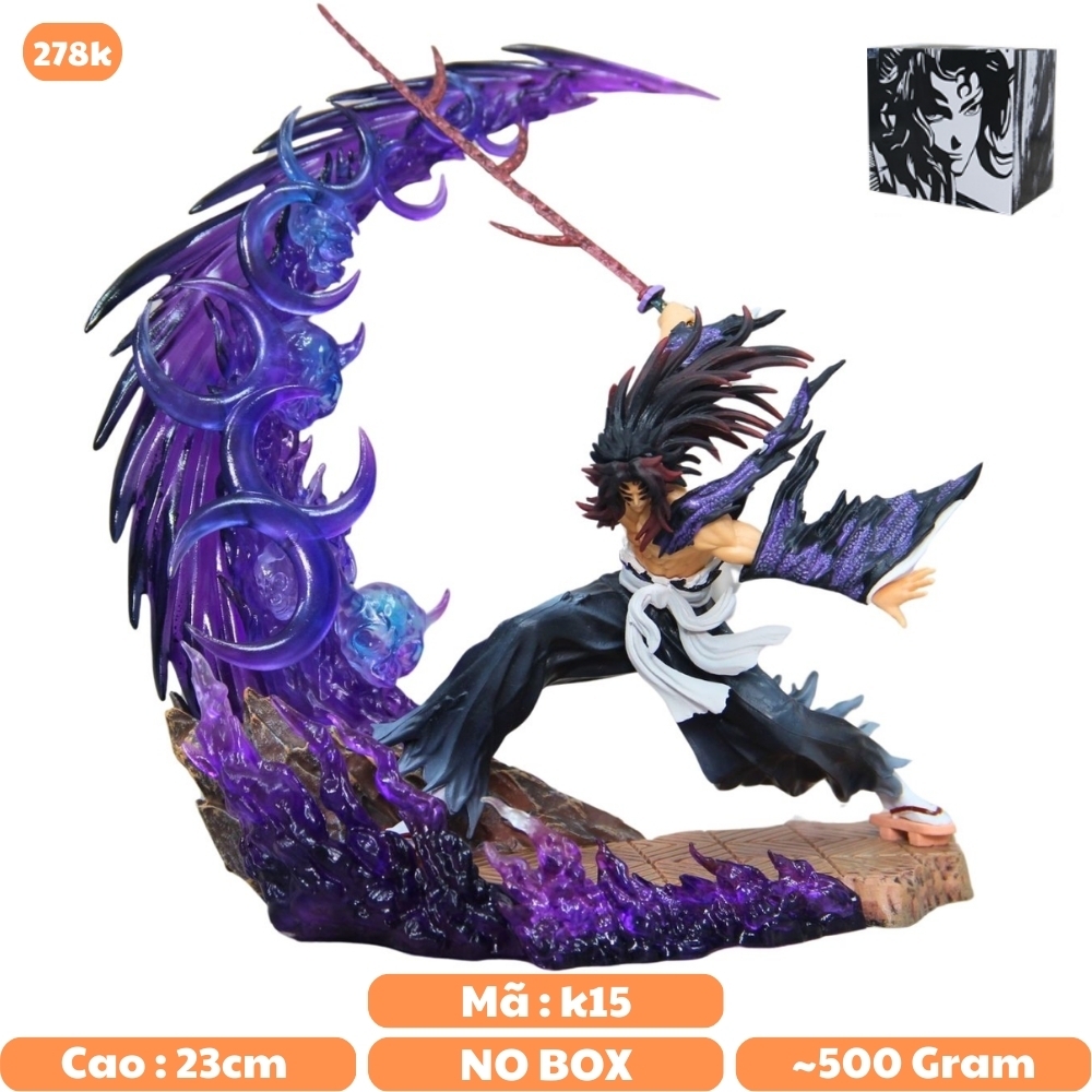Mô Hình Thượng Nhất Kokushibou chiến đấu siêu ngầu - có led - cao 22cm nặng 500gram - Kimetsu No Yaiba - Có Hộp Màu - N1-K38-T3-S4