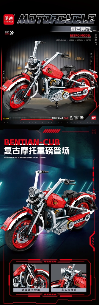 Bộ Lắp Ghép Xe Moto Retro Model. SKU: LG-K2192 (VAT 001-23-150) K99-T1-S4