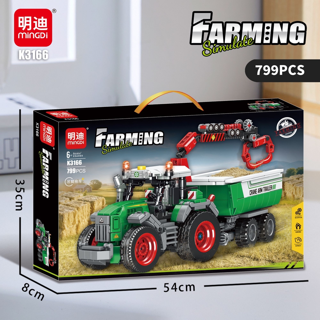 Bộ Lắp Ghép Mô Hình Xe Rơ Móc Cẩu 799pcs. SKU: LG-K3166 (VAT 001-07-100) K87-T1-S7