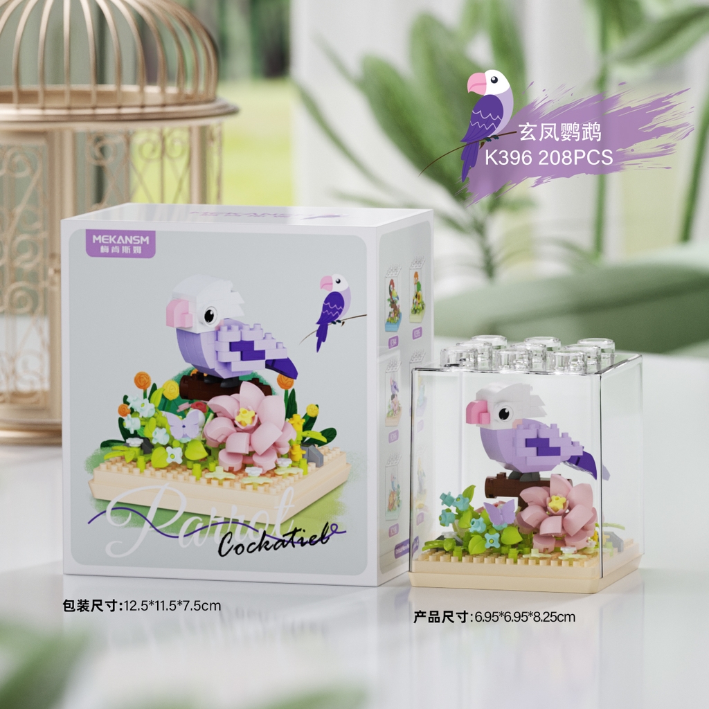 ( Giá 1 con - Bộ 6 con - Đặt Số Lượng 6 ) Bộ Lắp Ghép Chú Vẹt Sắc Màu. SKU: LG-S27 (VAT 001-16-11) K104-T1-S2