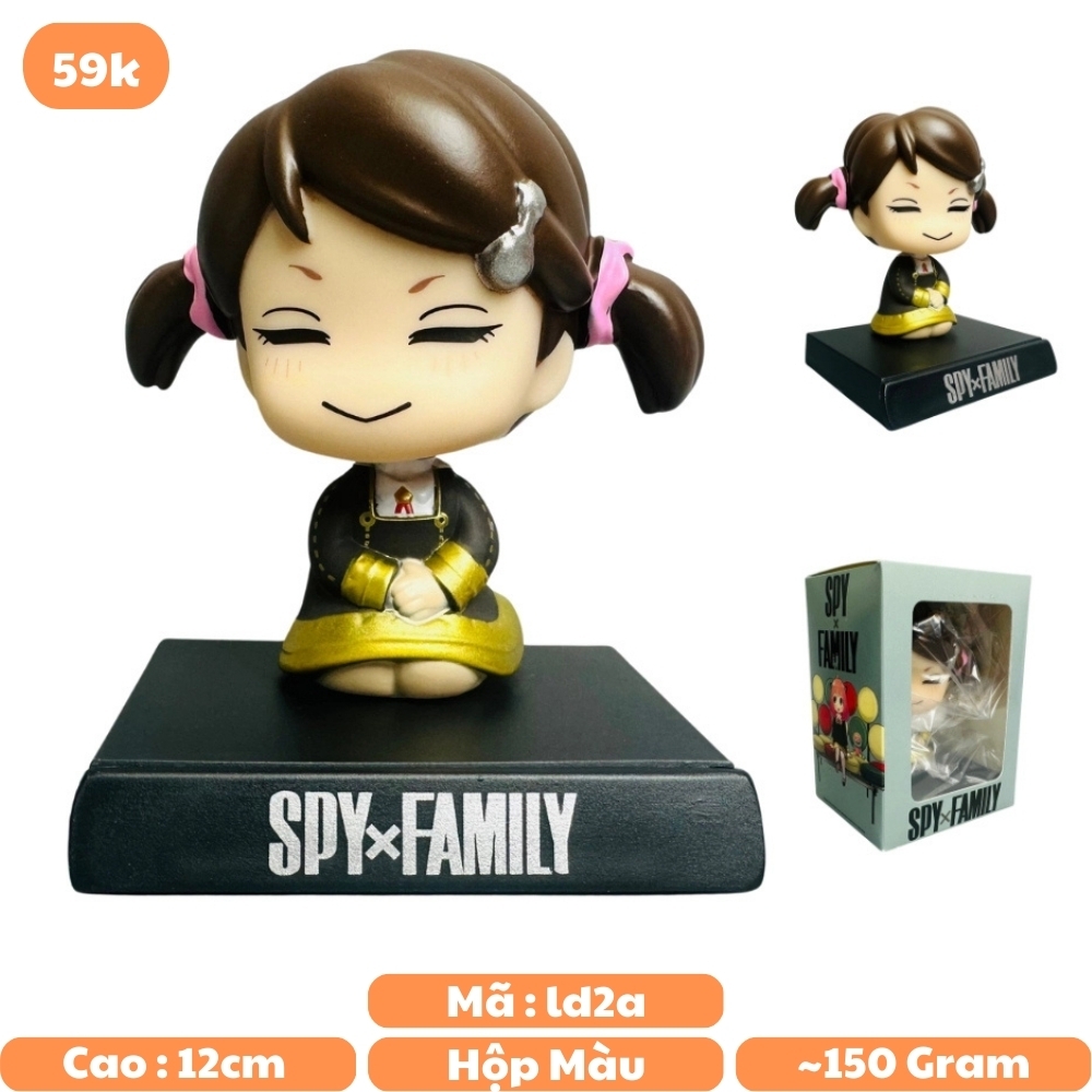 Mô Hình spy family Becky Blackbell lắc đầu - cao 13cm - ngang 9cm - dọc 7cm - nặng 200gram + Có BOX - N3-K23-T3-S1