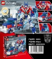 Đồ Chơi Lắp Ghép Autobot Optimus Prime Đỏ 2 in 1 - 450 hạt - Full Box - SKU : LG-88001 - (VAT 001-08-50) - K94-T3-S7