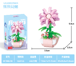 Combo 3 hộp lắp ghép chậu hoa 102pcs. SKU: LG-W1506-06 ( VAT 001-C3-11 ) K119-T2-S6