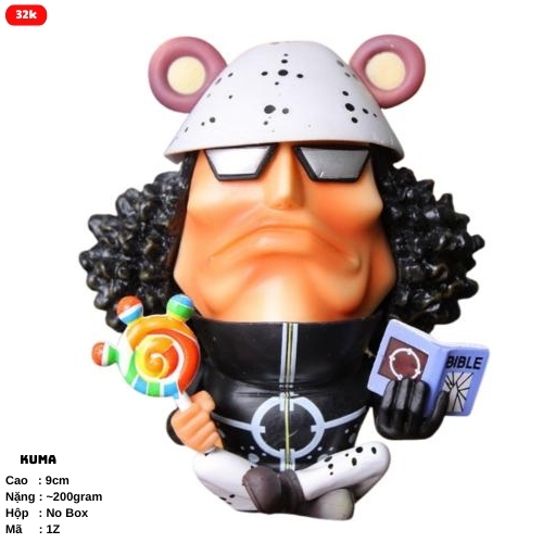 Mô hình đồ chơi - Kuma bạo chúa cực dễ thương - One Piece - Bộ Chibi - No Box -SKU : 1z - ( Vat : 65994 )- K16-T2-S9