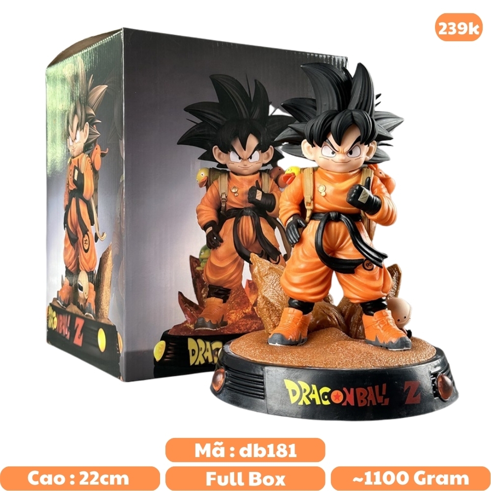 Mô hình DragonBall  Goku thám hiểm - Cao 22cm - ngang 16cm - nặng 1kg1 - Phụ kiện : 2 đầu thay thế - Dragon Ball - Có hộp màu - N1-K24-T5-S1