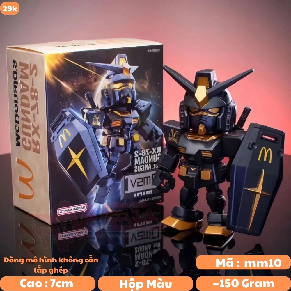 Mô Hình Gundam dáng đứng màu đen siêu ngầu  . Cao 10cm , nặng 150gram - sku : mm10 - (VAT E523-59) - K107-T1-S9