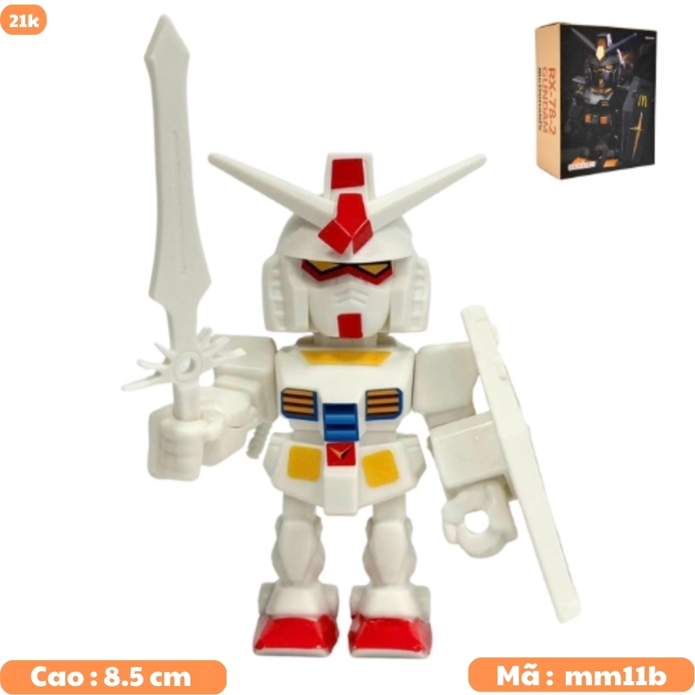 Mô Hình Robot dáng đứng màu trắng . Cao 8.5cm , nặng 100gram - SKU : mm11b - ( Vat : G873-79 ) - K107-T2-S10