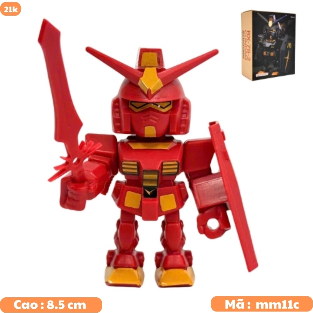 Mô Hình Gundam dáng đứng màu đỏ . Cao 8.5cm , nặng 100gram - SKU : mm11c - ( Vat : G873-79 ) - K107-T2-S11