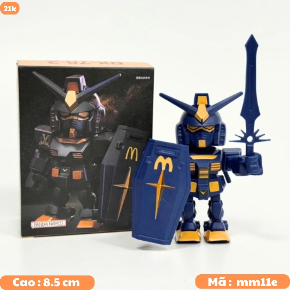 Mô Hình Gundam dáng đứng màu xanh dương . Cao 8.5cm , nặng 100gram - SKU : mm11e - ( Vat : G873-79 ) - K107-T2-S13