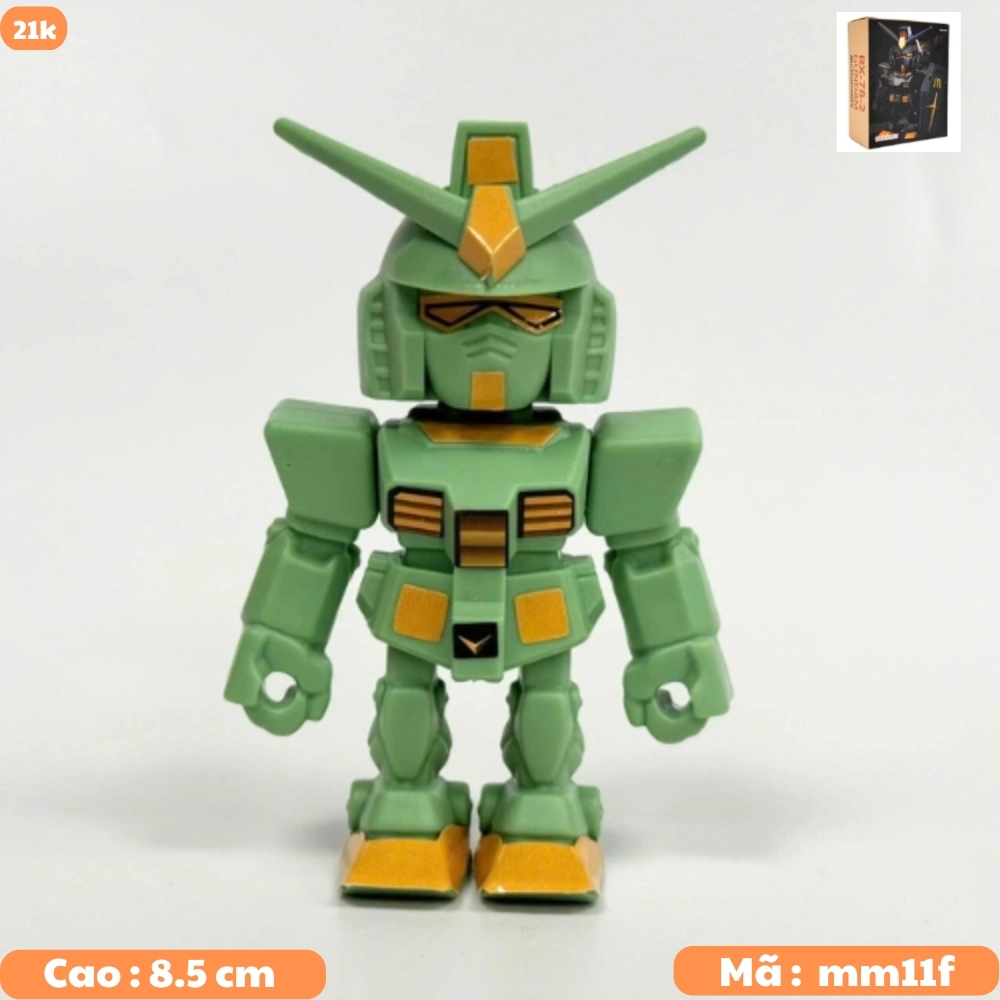 Mô Hình Gundam dáng đứng màu xanh lá . Cao 8.5cm , nặng 100gram - SKU : mm11f - ( Vat : G873-79 ) - K107-T2-S14