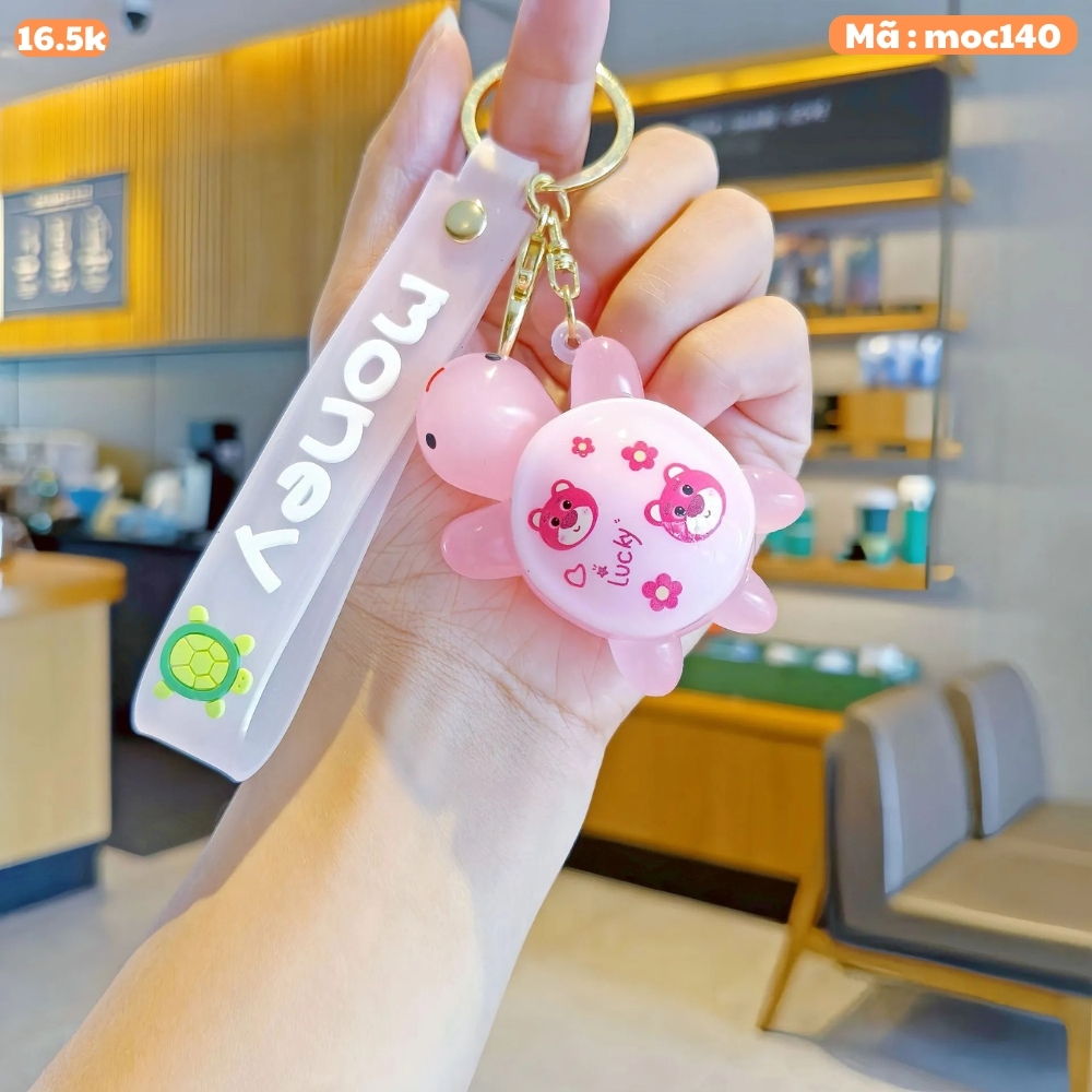 móc khóa rùa hồng đậm - Dây móc dài : 10cm - Mô Hình Cao : 6cm - Nặng : 50gram - No Box : bọc túi OPP N3-K17-T1-S2