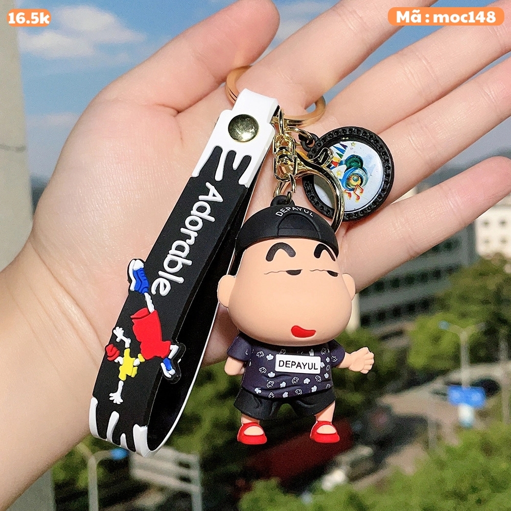 Móc khóa shin áo đen Dây móc dài : 10cm - Mô Hình Cao : 6cm - Nặng : 50gram - No Box : bọc túi OPP K79-T5-S7