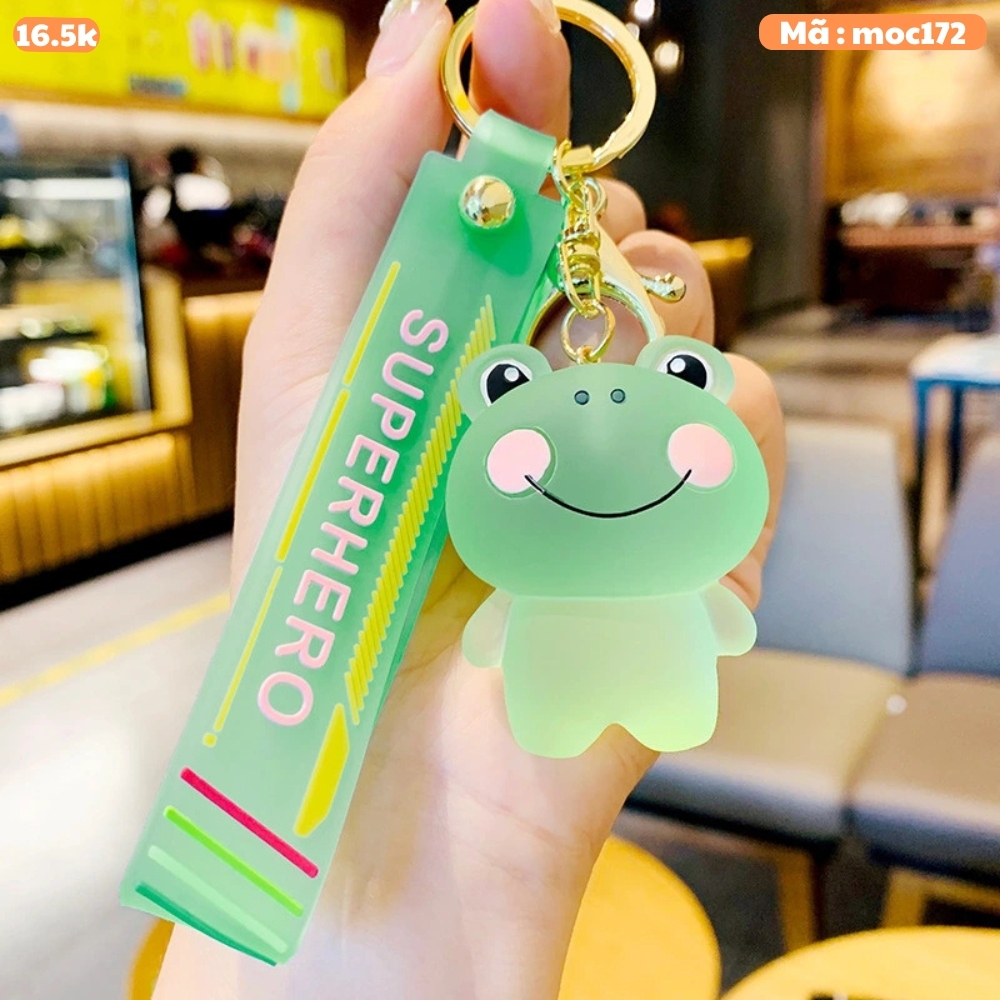 móc khóa ếch - Dây móc dài : 10cm - Mô Hình Cao : 5cm - Nặng : 50gram - No Box : bọc túi OPP N3-T3