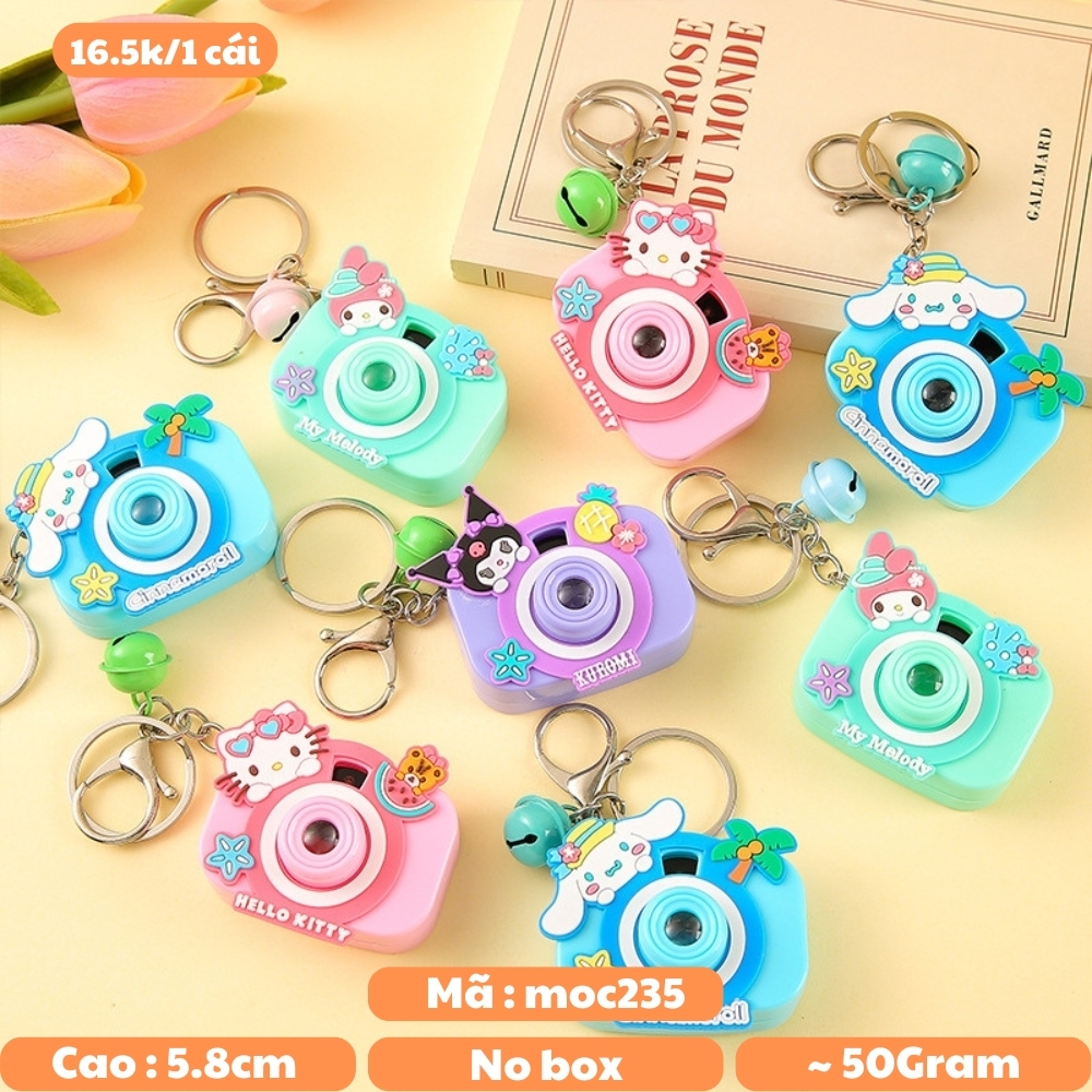 móc khóa máy ảnh kuromi nhiều màu - có thể chiếu sáng - cao 5.8cm dài : 5.4cm - nặng : 50gram - boc túi - no box