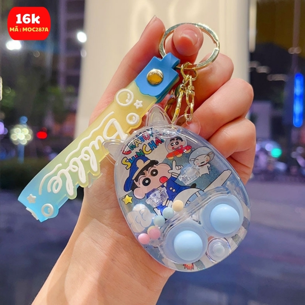 Móc Khóa Bấm shin màu xanh dương - Dài 7.7cm , Rộng 4.7cm - Nặng 50gram - SKU: moc287a - (Vat: MK001) - K75-T7-S12
