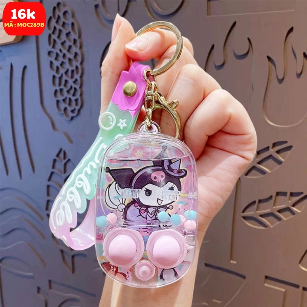 Móc Khóa Bấm Kuromi Màu Tím - Dài 7.7cm , Rộng 4.7cm - Nặng 50gram - SKU: moc289b - (Vat: MK001) -  K75-T6-S11