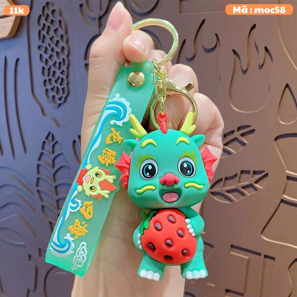 Móc Khóa Rồng xanh - Dây móc dài : 10cm - Mô Hình Cao : 7cm - Nặng : 50gram - No Box : bọc túi OPP - N3-K14-T3-S3