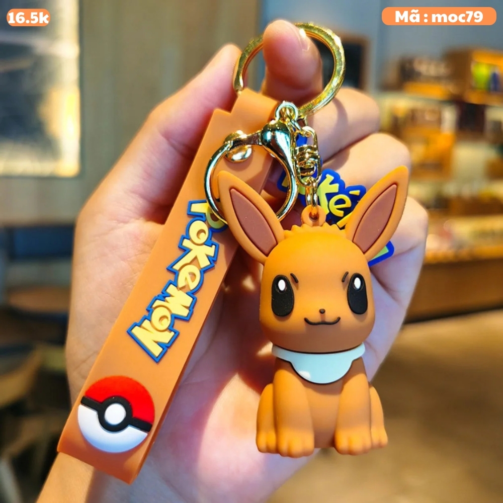 Móc Khóa Pokemon Flareon - Dây móc dài : 10cm - Mô Hình Cao : 6cm - Nặng : 50gram - No Box : bọc túi OPP - K79-T2-S13