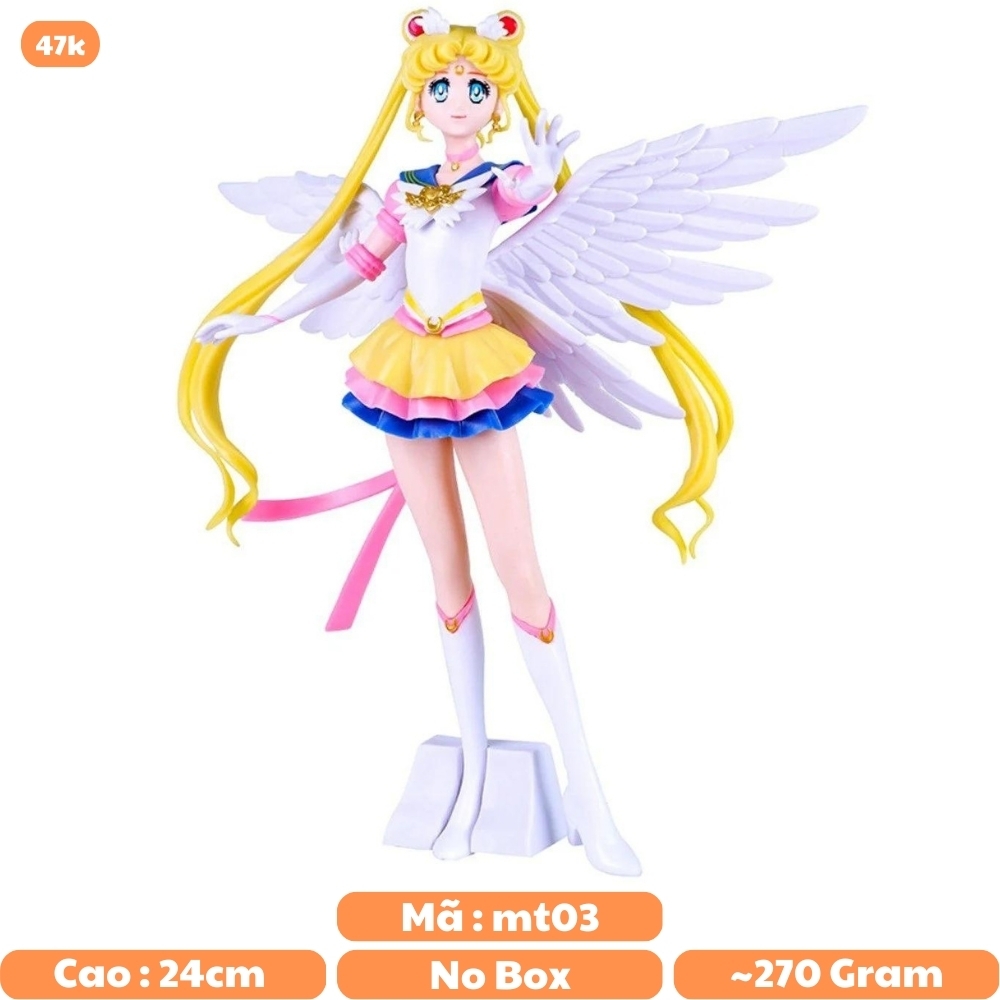 Mô Hình Thuỷ thủ mặt trăng dang cánh siêu đẹp - Cao 24cm - nặng 270gram - Figure Thuỷ Thủ Mặt Trăng - No Box - N1-K32-T1-S2