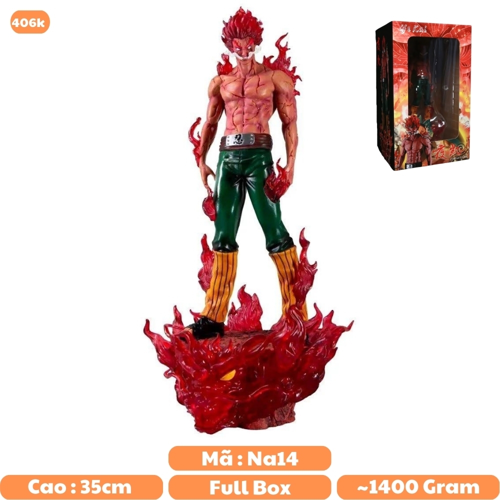 Mô hình Naruto Thầy Might Guy Bát Môn Độn Giáp dáng đứng siêu ngầu có led ở base cao 35cm , nặng 1400g - Figure Naruto - Có Hộp Màu - N3-T5