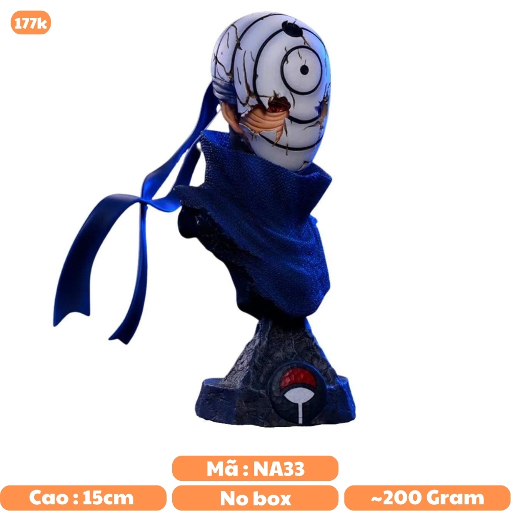 Mô hình Naruto Bán Thân Uchiha Obito - Cao 15cm - nặng 200gram - Figure Naruto -  no box  - N1-K26-T3-S1