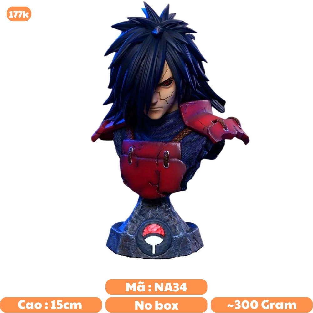 Mô hình Naruto Bán Thân Uchiha Madara - Cao  15cm - nặng 300gram - Figure Naruto -  no box  - N1-K26-T3-S2