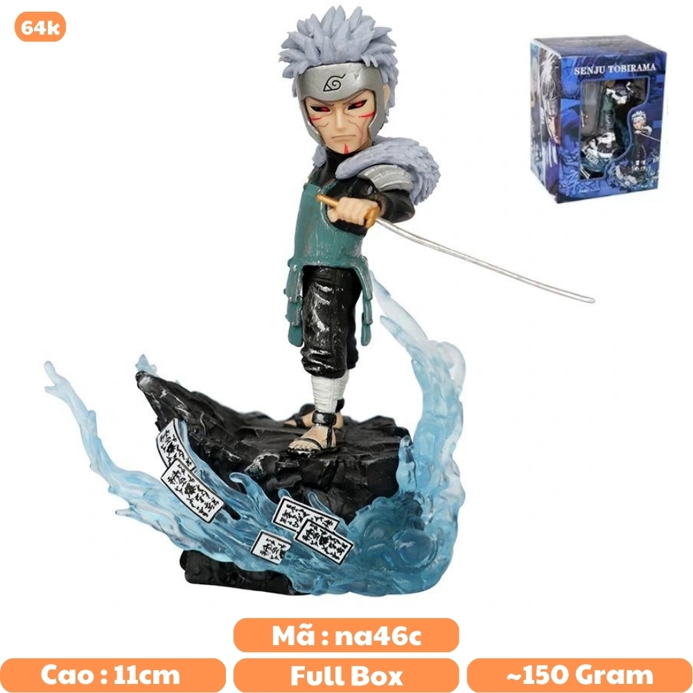 Mô hình Naruto đệ nhị senju Tobirama chibi - Cao 11cm - rộng 9cm - nặng 120gram - Figure Naruto - có hộp màu -k3-t2-s2