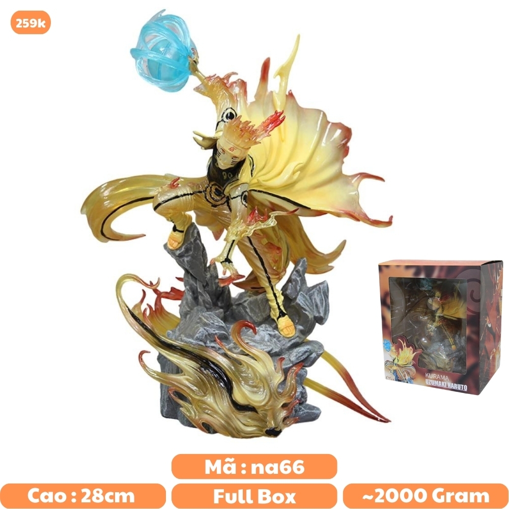Mô hình nhân vật Naruto Lục đạo Cửu Vĩ Rasengan cao 28cm - Nặng ~ 2000gram - Figure Naruto - Full Box - Có hộp màu N1-K38-T4-S3