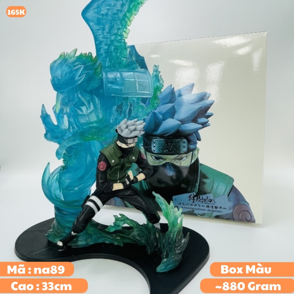 Mô hình Kakashi dáng đứng chiến đấu Cao : 33cm Nặng : 880gram - Figure Naruto - Hộp màu K3-T4-S8