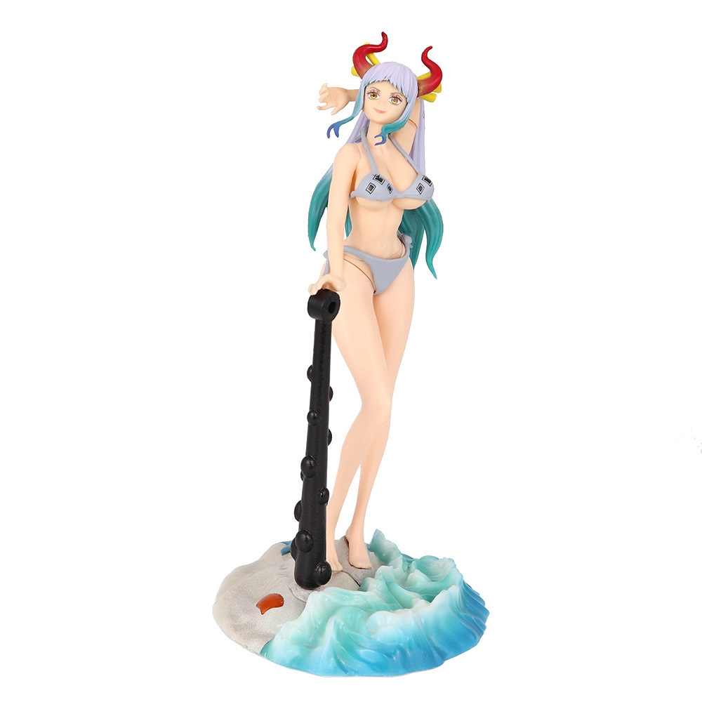 Mô Hình OnePiece Yamato mặc áo tắm - Cao 24cm - nặng 160gram - Phụ Kiện : Đế + chùy gai - Figure OnePiece - bọc túi opp - N1-K55-T3-S3