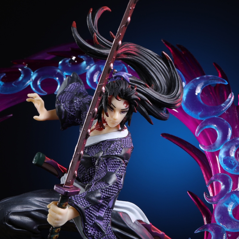Hàng Loại 1 - Mô Hình Thượng Nhất Kokushibou chiến đấu siêu ngầu - có led - cao 22cm - Full box - Kimetsu No Yaiba - Có Hộp Màu N1-K37-T3-S2