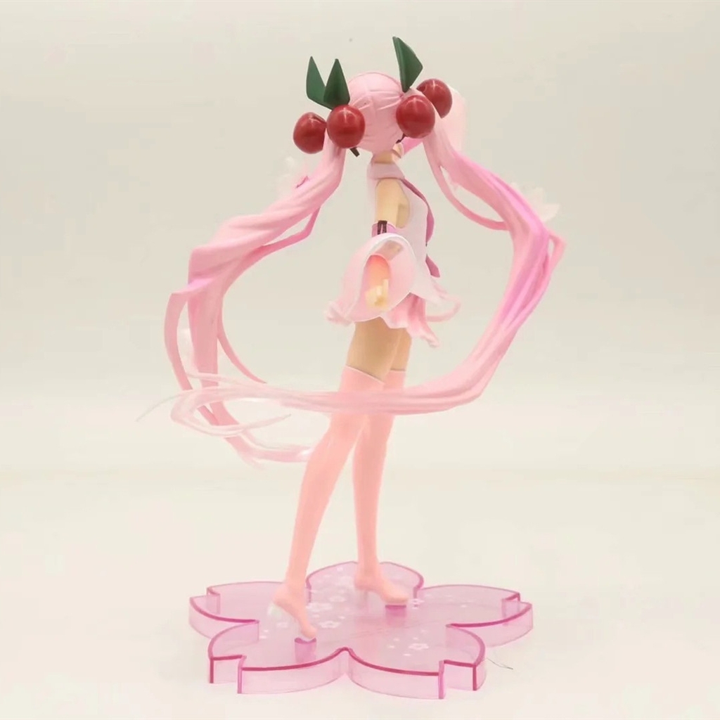 Mô Hình Hatsune Miku Hồng Dáng Đứng - Cao 18cm - nặng 200gram - Figure Miku - có hộp màu - N1-K35-T1-S2