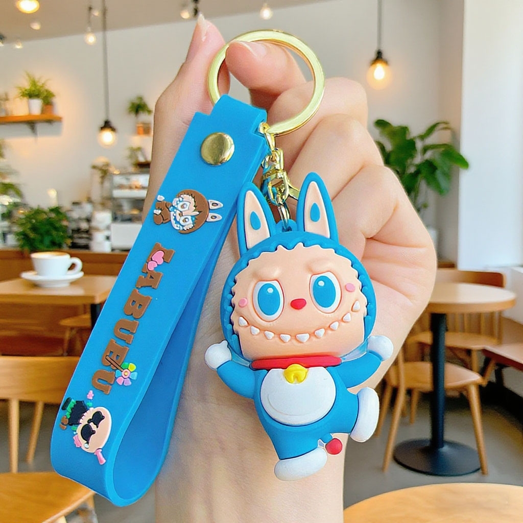 Móc Khóa labubu cosplay doramon - Dây móc dài : 10cm - Mô Hình Cao : 7cm - Nặng 50gram - Bọc Túi K79-T8-S4