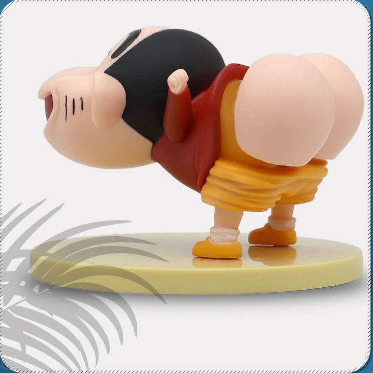 mô hình shin bút chì lắc mông - cao : 6cm dài 8cm - figure shin - hộp màu - N1-T2