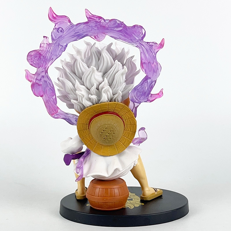 Mô Hình OnePiece luffy gear 5 AI chibi dáng ngồi - cao 17cm - nặng 270gram - Hộp Màu - Figure One Piece - N1-K56-T1-S1