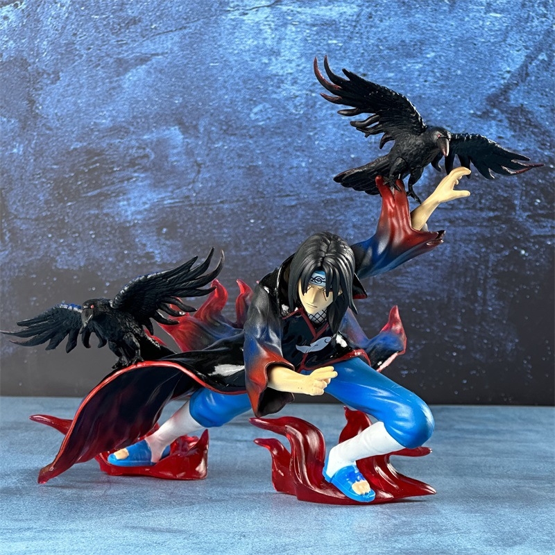 Mô hình Naruto Itachi Akatsuki dáng chiến đấu - Cao 17cm - nặng 800gram - Figure Naruto - Full Box - N1-K38-T4-S11 n4-k14